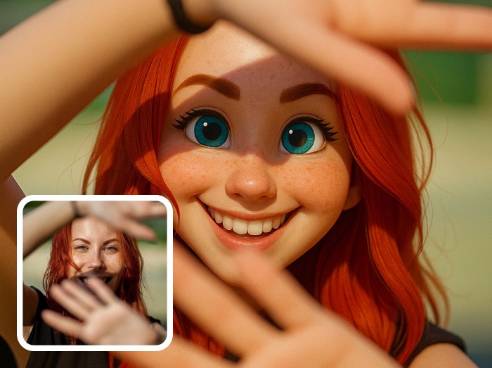 Convierte momentos reales en arte cómico